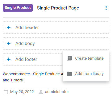page template