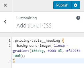 Additional CSS