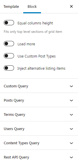 jetengine listing grid queries in gutenberg