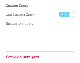 Posts widget Genersl settings section