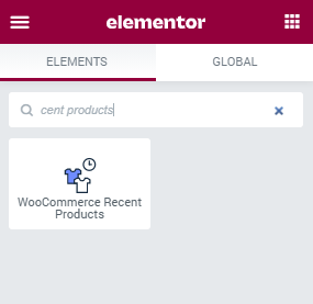 Recent Products widget