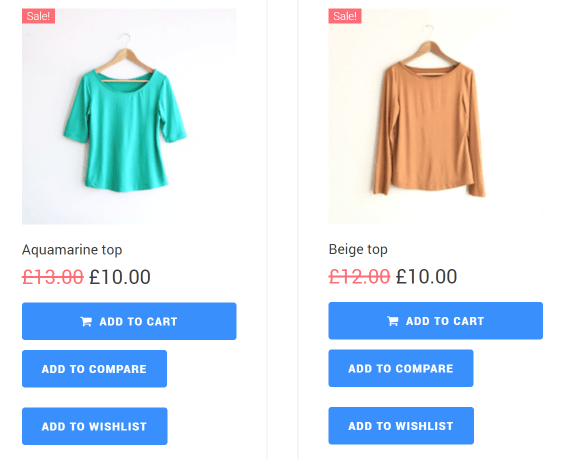 WooCommerce Sale Products front look