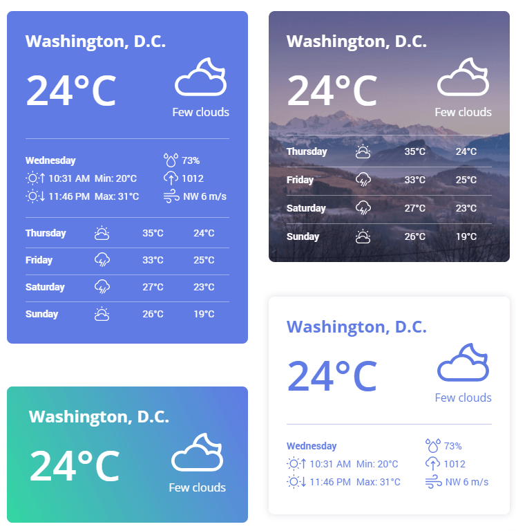 weather block examples