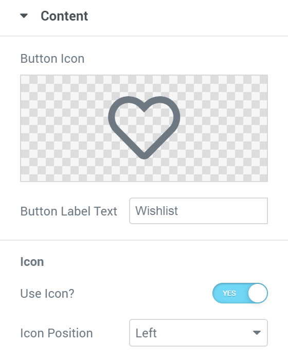 Wishlist Count Button settings