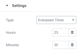 Evergreen countdown timer