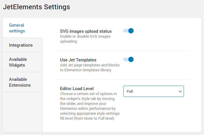 Load Level Editor in WP Dashboard