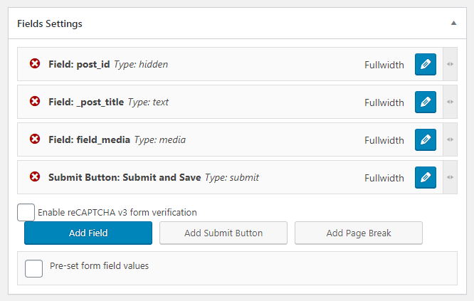 form fields