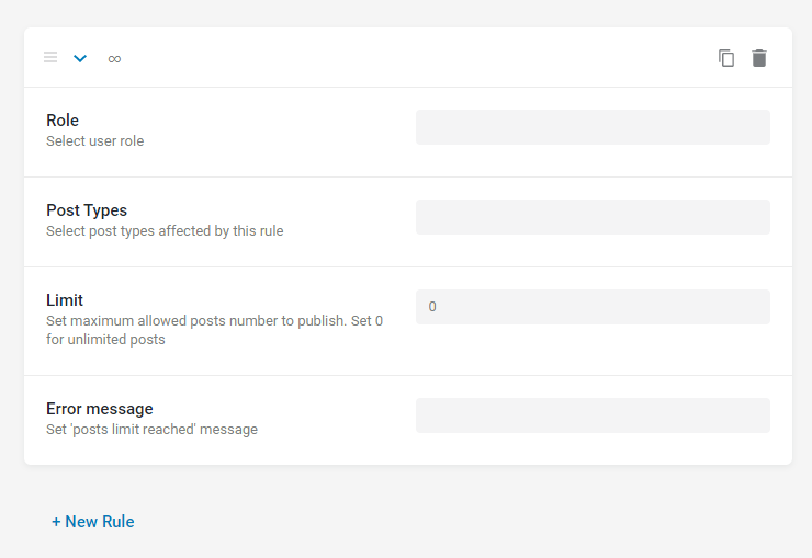 post publishing restriction settings