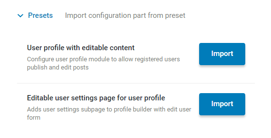 presets