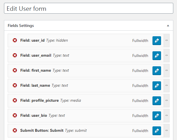 form fields