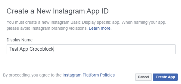 new app id