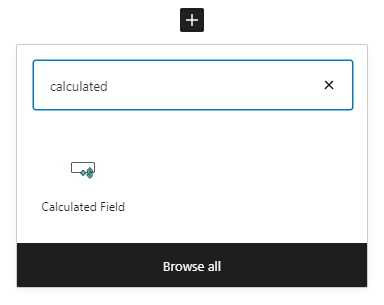 calculated field block