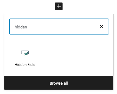 hidden field block