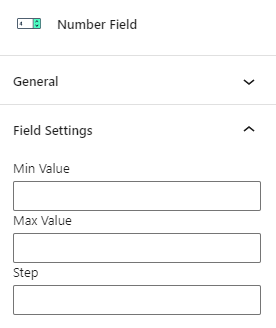 number field settings