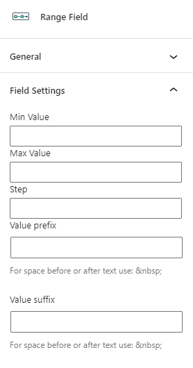 range field settings