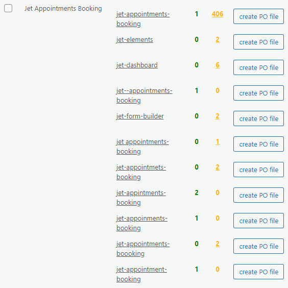 jetappointment booking strings