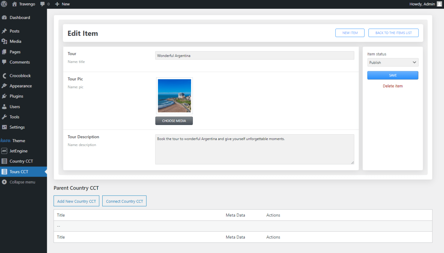 cct related item editing