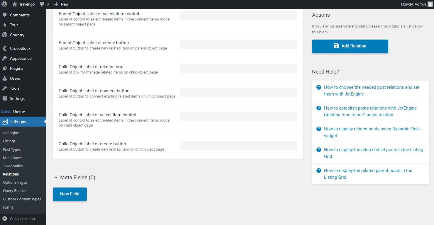 jetengine relationship new field button