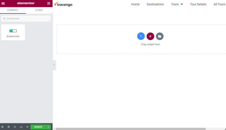 breadcrumbs widget