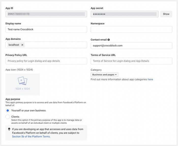 Instagram basic settings
