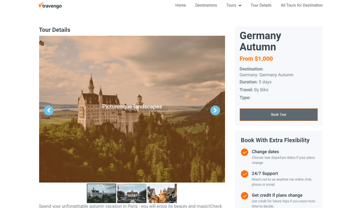 slider with dynamic data on the front end