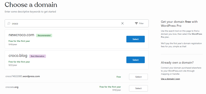 Free WordPress domain registration