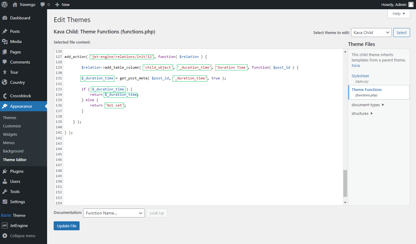 custom column code