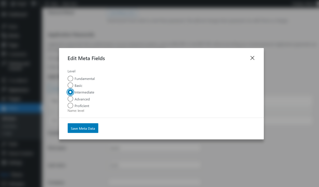edit meta fields for related items