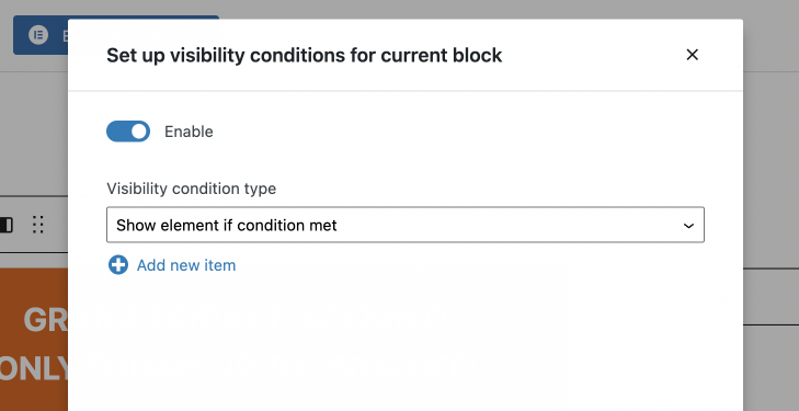 enabling dynamic visibility