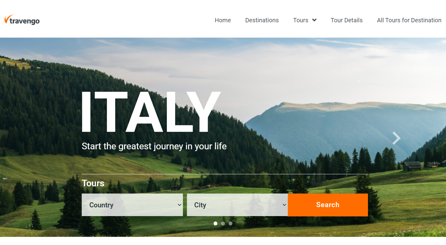 header on the front page