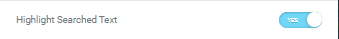 highlight searched text toggle of ajax search results widgets