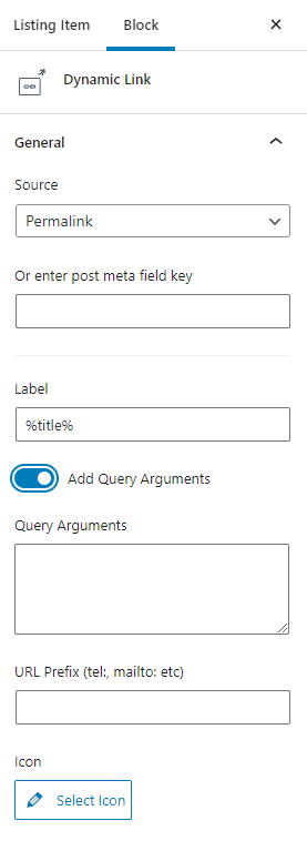 dynamic link query arguments