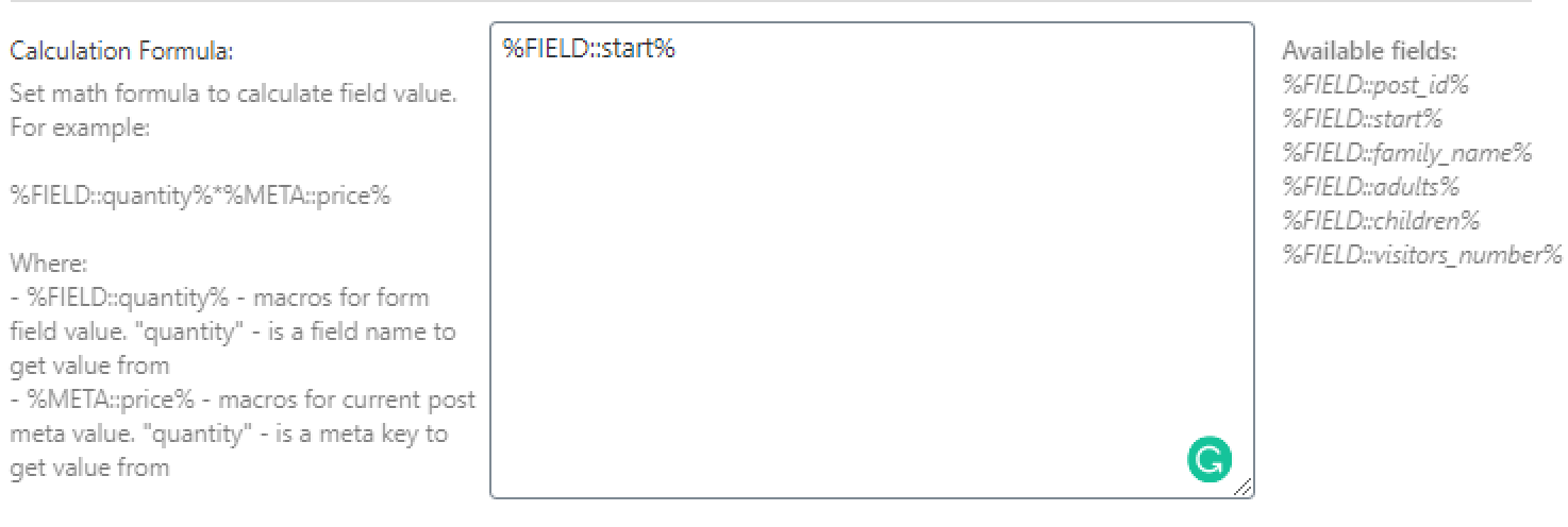 calculated field formula
