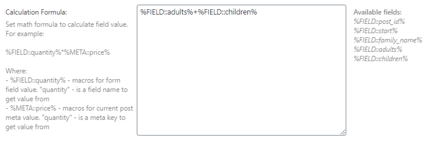 calculated field formula