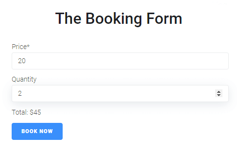 changed value in the form