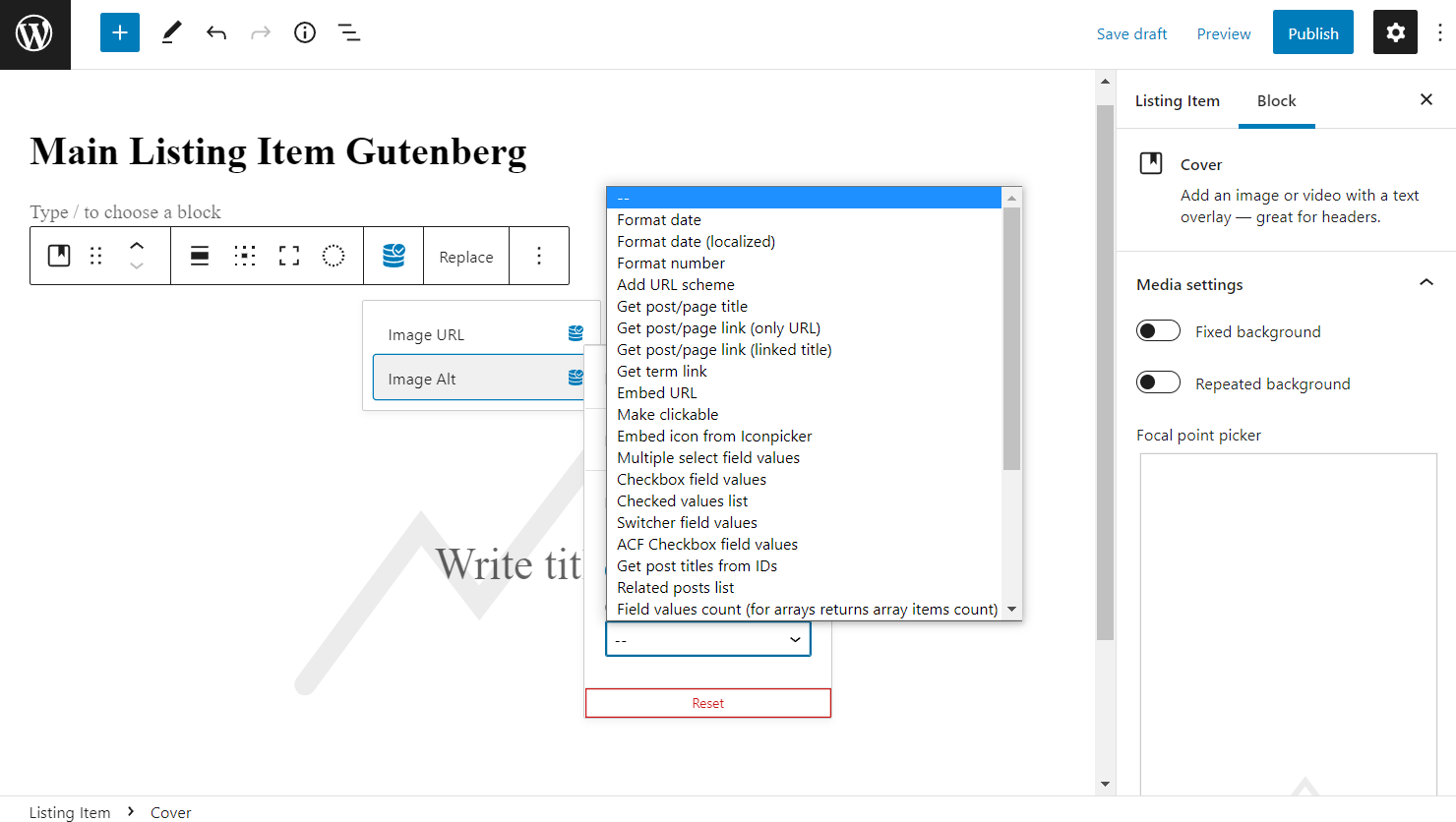cover block image alt data filter callback
