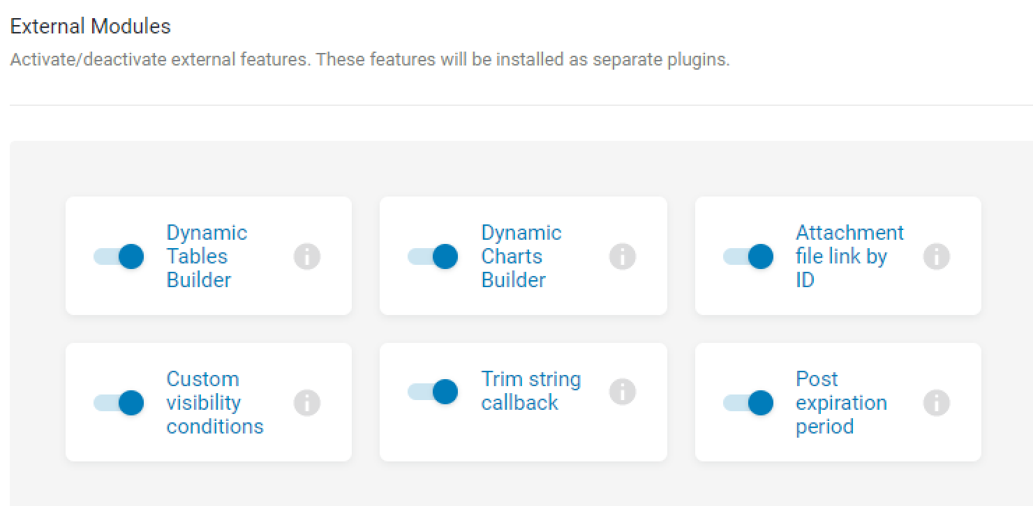 external modules