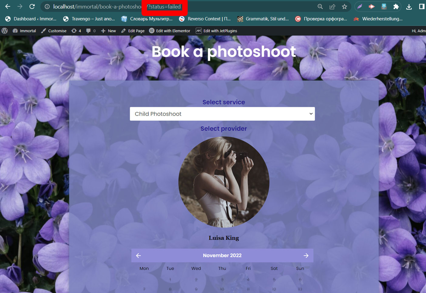 failed url