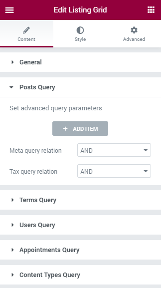 listing grid queries