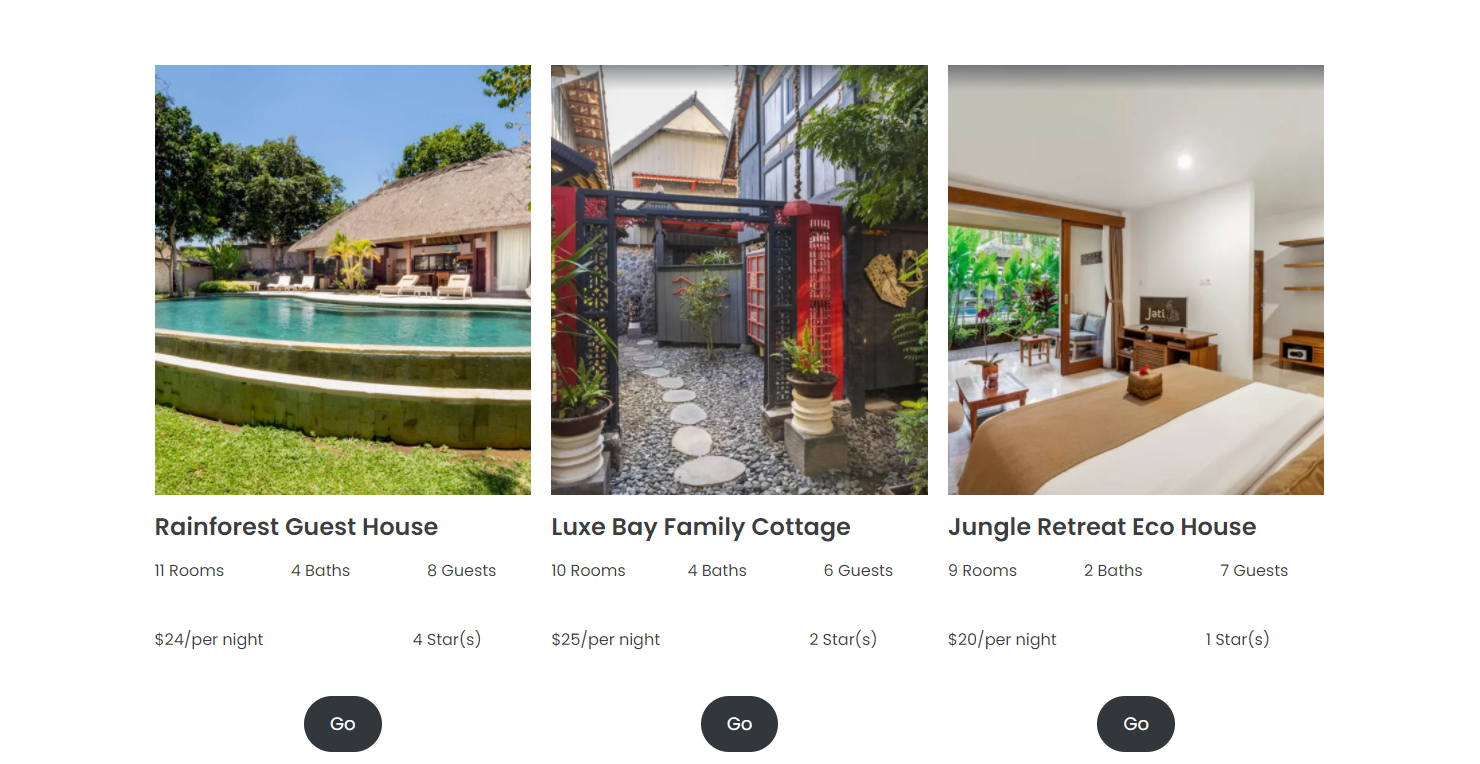 listing on the frontend