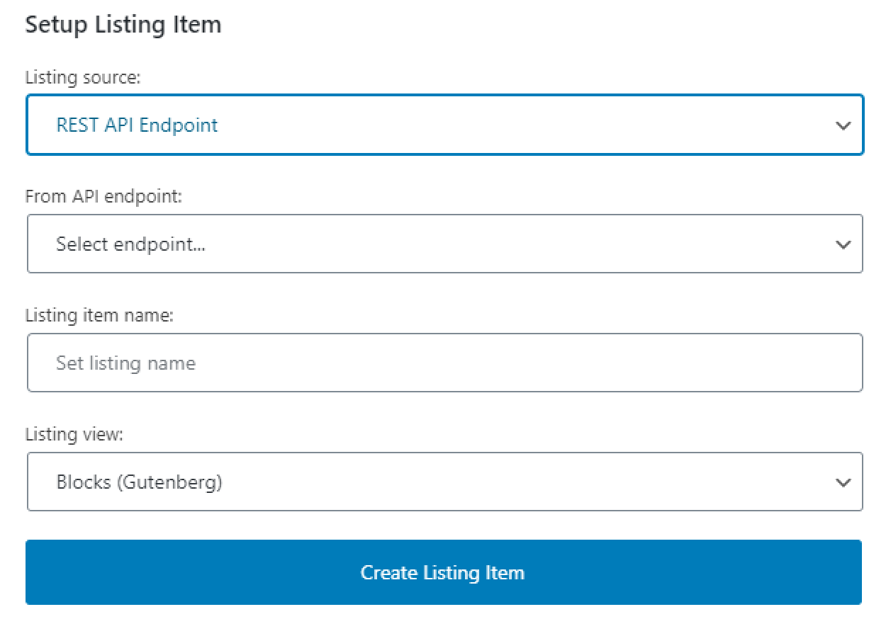 listing for rest api ednpoints