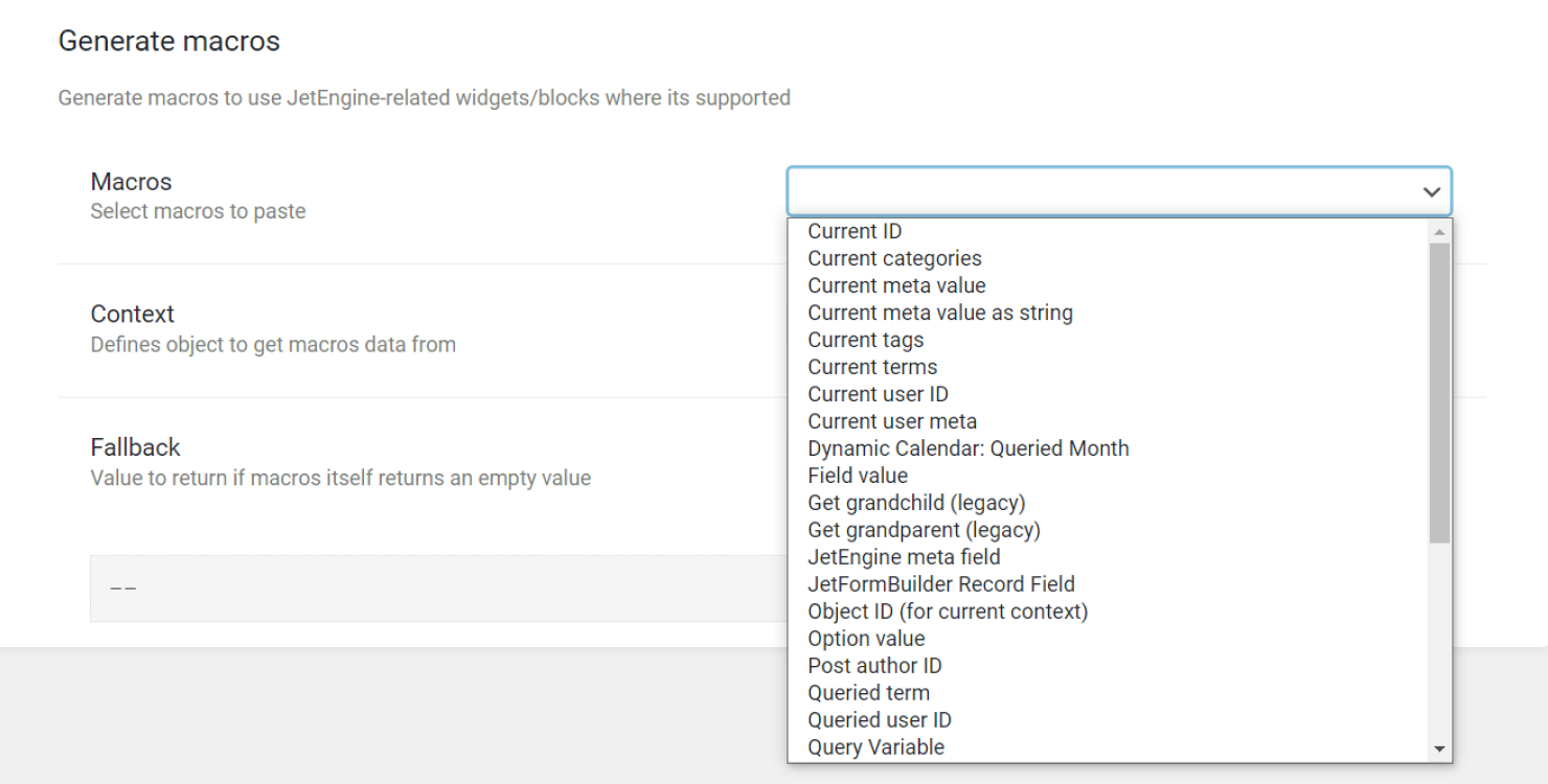 macros generator list