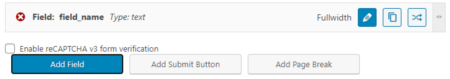 booking form on the front