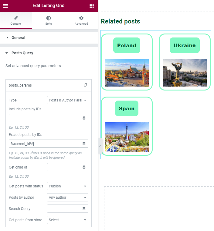 posts query for related posts