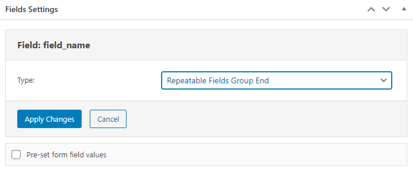 repeater end field
