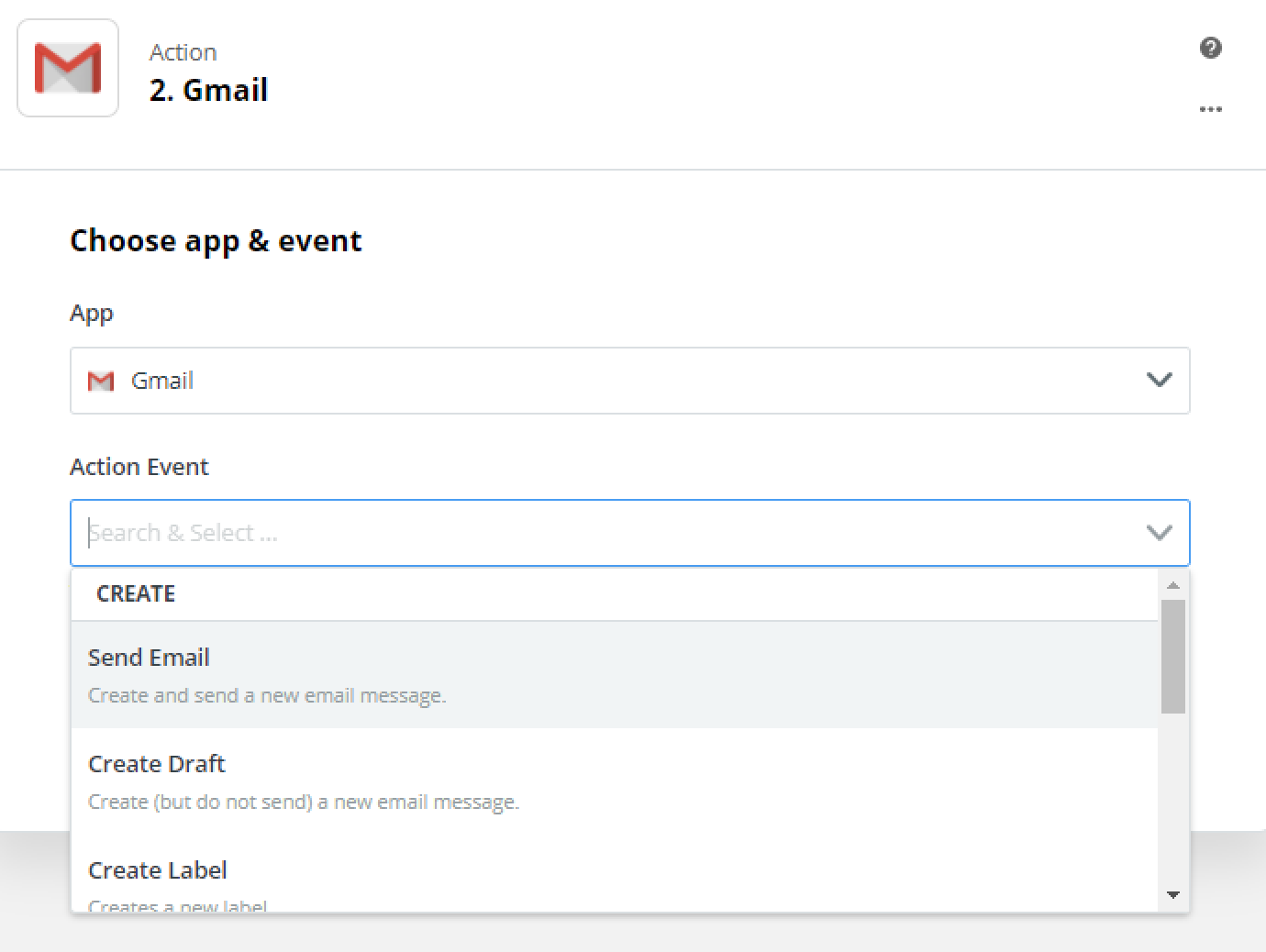 send email action