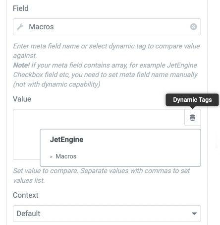 macros for value