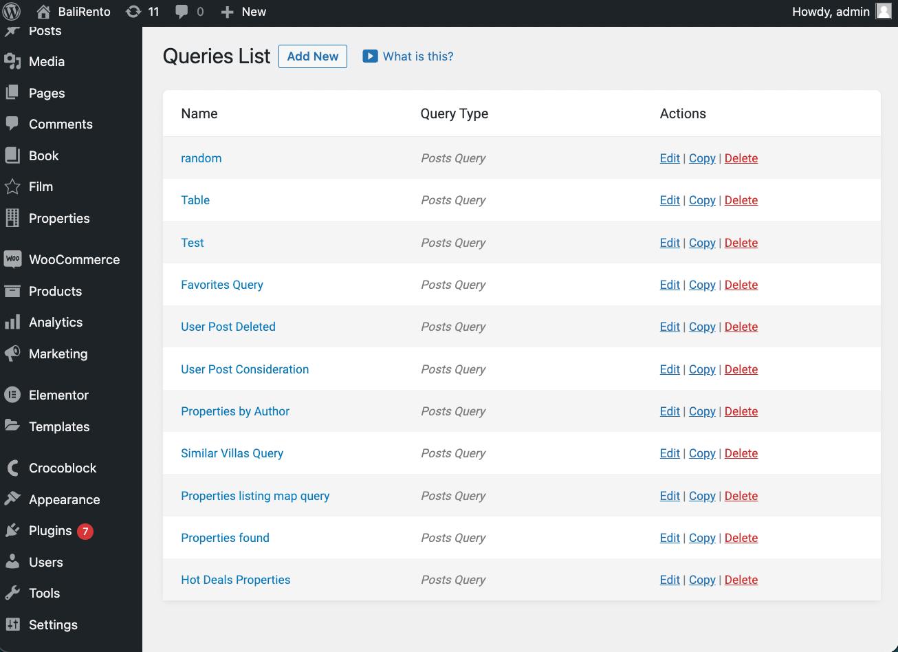 queries list in jetengine directory
