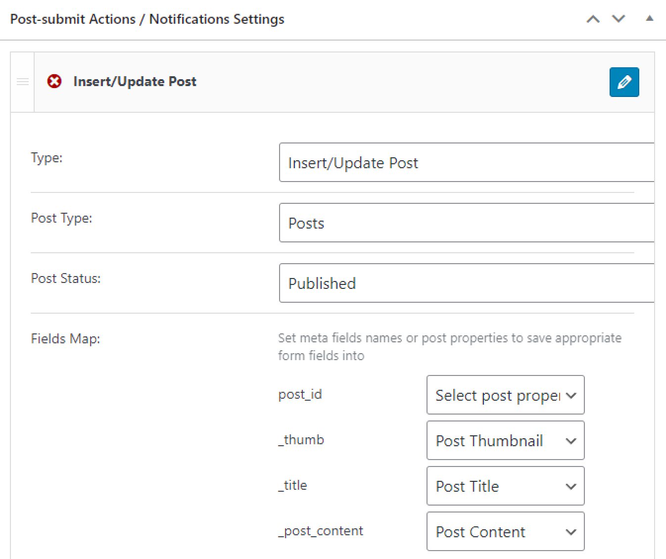 add new post form post submit action