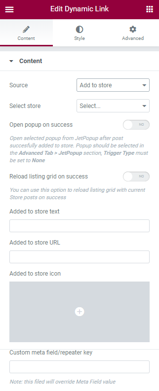 dynamic link add to store source